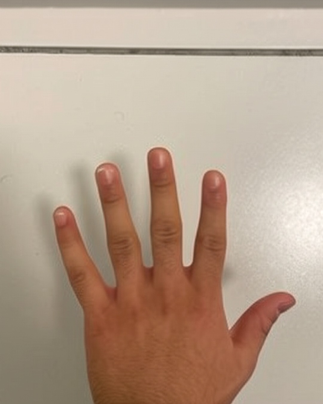 white french tip nails with nude base, square shape, long length, glossy finish